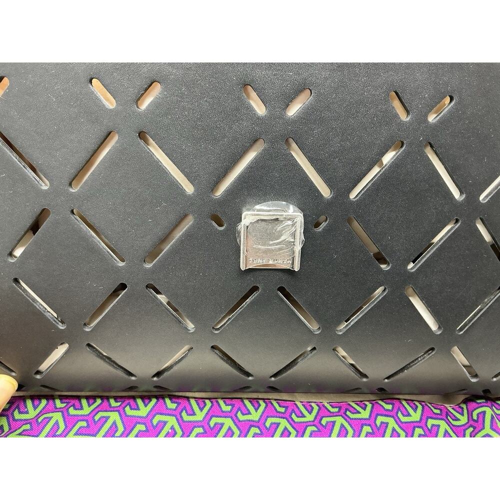 🆕Tory Burch Fleming Diamond Perforated Convertible Shoulder Black Matte Bag NWT - Picture 12 of 16
